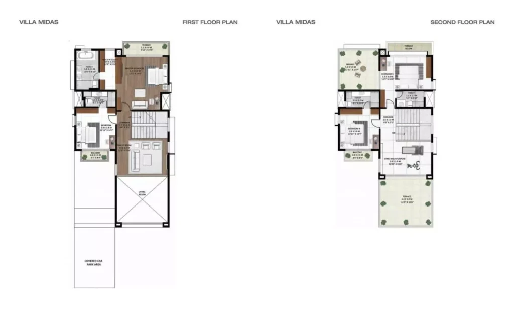 Godrej Gold County 4 BHK villa floor plan
