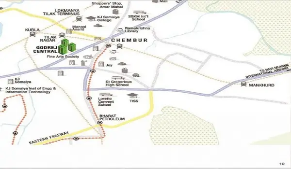 Godrej Central location map