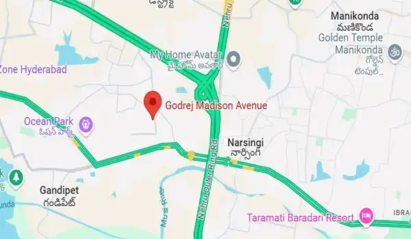 Godrej Madison Avenue location map