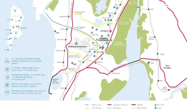 Godrej Platinum Mumbai location map