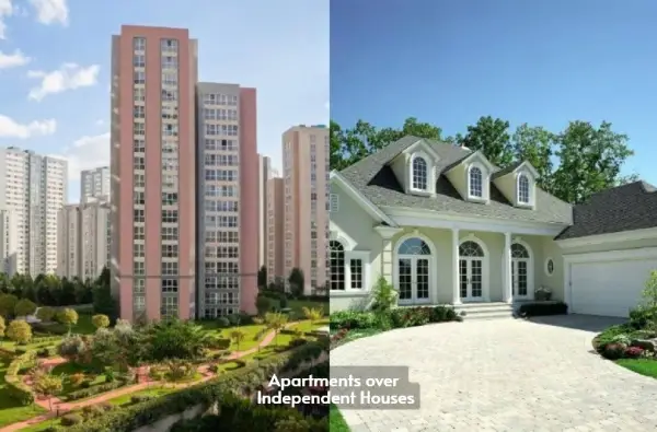 Apartments over Independent Houses