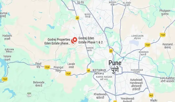 Godrej Eden Estate location map